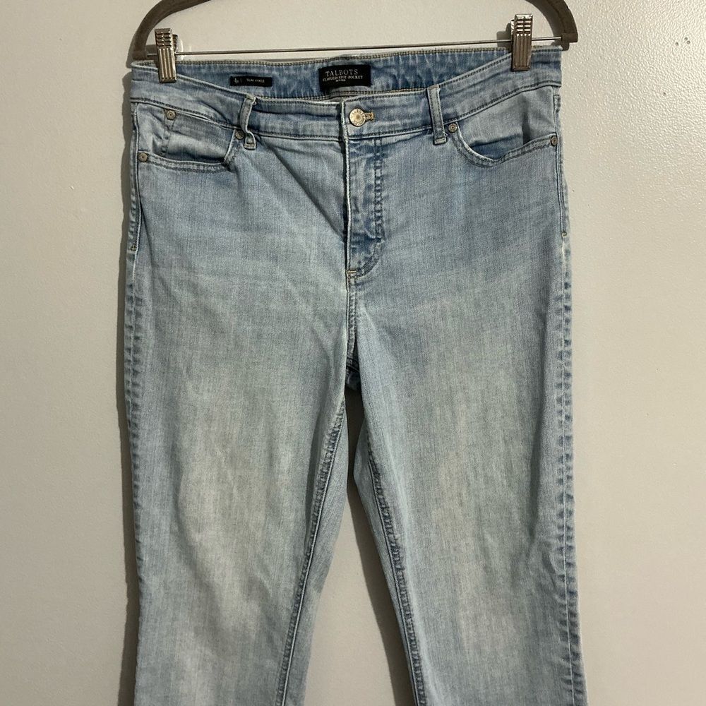 Talbots Flawless Five Pocket Slim Ankle Jeans Size 14P - Picture 2 of 8
